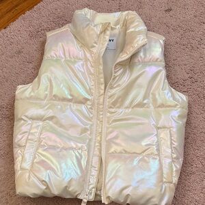 Old Navy Iridescent Cream Kids Vest